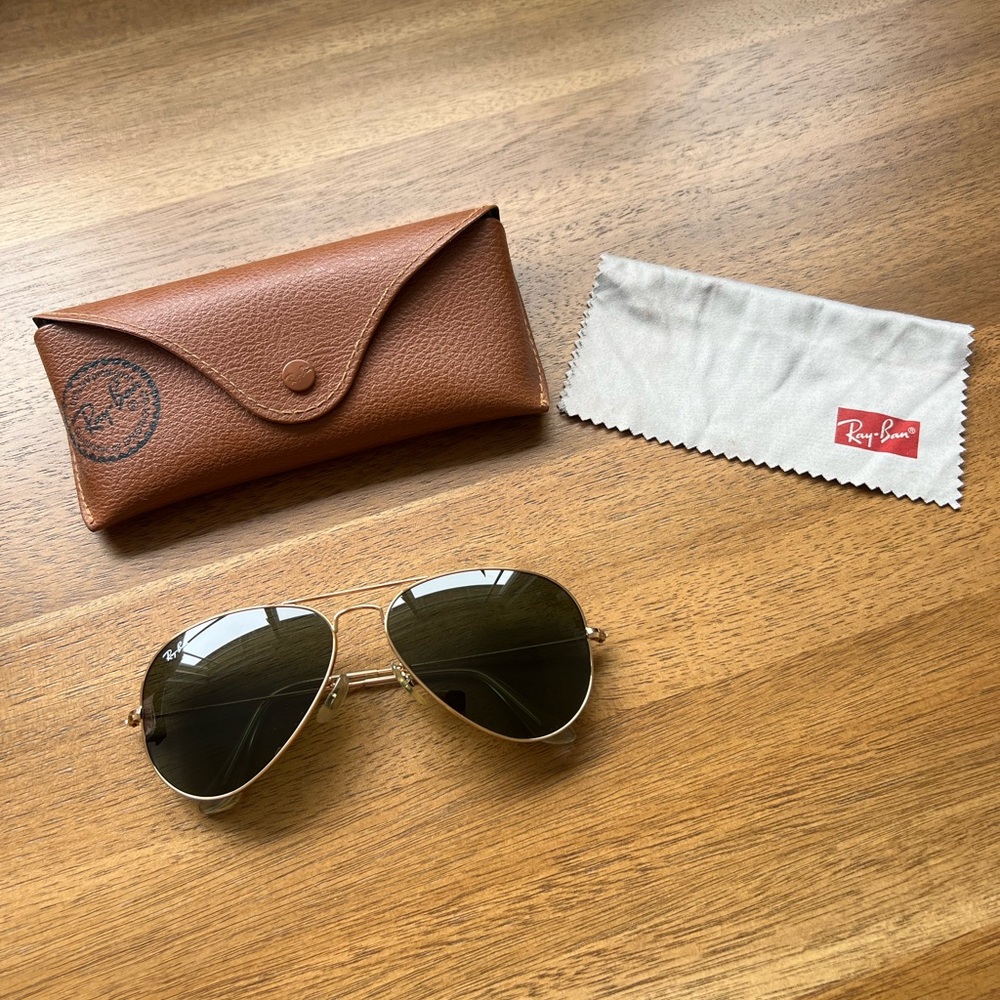 Ray-Ban Black Large Aviator Sunglasses